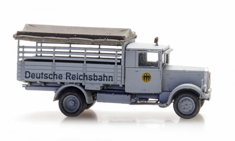 PORTEUR BENNE HANSA LLOYD MERKUR GRIS BACHE DE LA DR ECHELLE N