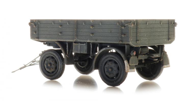 REMORQUE 2 ESSIEUX E3 3T GRISE DE L ARMEE ALLEMANDE