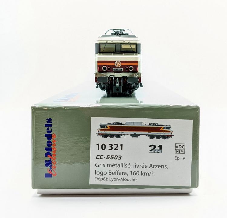 LOCOMOTIVE ELECTRIQUE CC 6503 SUD EST SNCF TEE GRIS MÉTALLISÉ, LIVRÉE ARZENS ,LOGO BEFFARA, DÉPÔT : LYON-MOUCHE, 160 KM/H - AC 3 RAILS