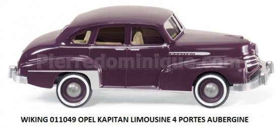 OPEL KAPITAN LIMOUSINE 4 PORTES AUBERGINE DE 1951