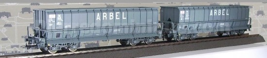 ENSEMBLE 2 WAGONS TOMBEREAU DMH ''ARBEL'' SNCF