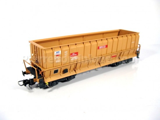 LOT DE 2 WAGONS TOMBEREAU SIDECO SNCF