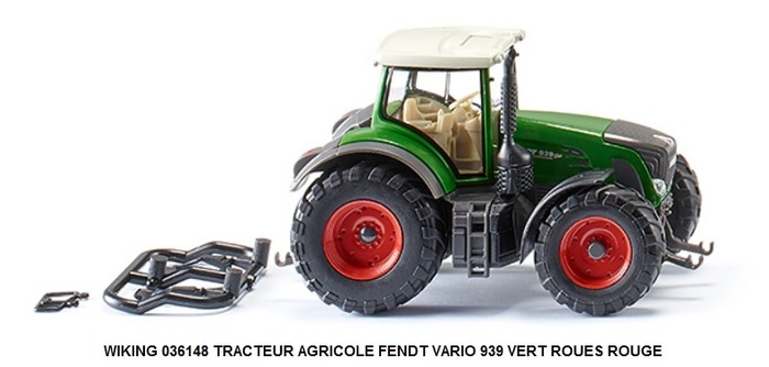 TRACTEUR AGRICOLE FENDT VARIO 939 VERT ROUES ROUGE