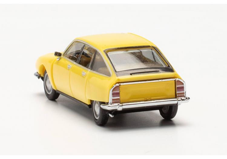 BERLINE CITROEN GS DE 1977 JAUNE PRIMROSE INTERIEUR MARRON