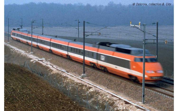 *PROMOS* - TGV 4 ELEMENTS TGV SUD EST + 3 VOITURES INTERMEDIAIRES RECORD DU MONDE 26 FEVRIER 1981 380KM/H SNCF