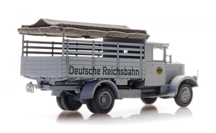 PORTEUR BENNE HANSA LLOYD MERKUR GRIS BACHE DE LA DR ECHELLE N