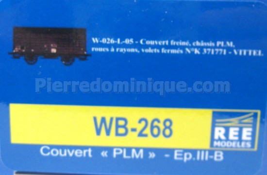*PROMOS* - WAGON COUVERT PLM, époque IIIb