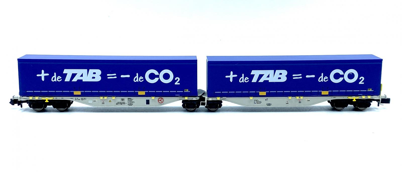 Wagon Miniature REE Modèles NW204 - N (1/160) - Porte-conteneurs TOUAX, SNCF