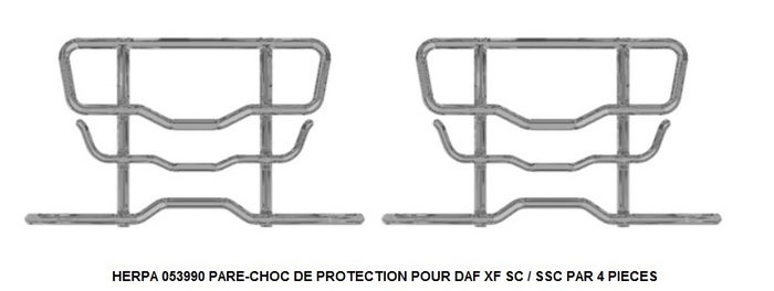 PARE-CHOC DE PROTECTION POUR DAF XF SC / SSC PAR 4 ELEMENTS 