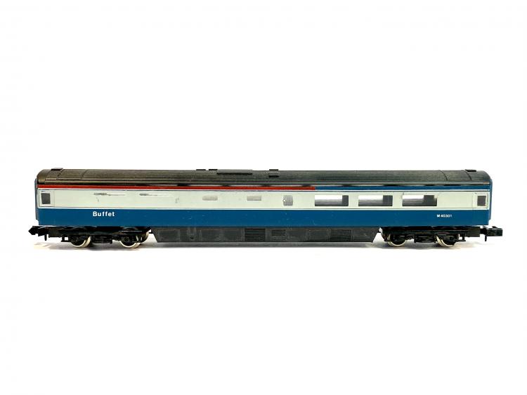 RAME DE 6 VOITURES VOYAGEURS MK3 INTERCITY DONT 1 VOITURE BUFFET EN BOITE IMCOMPLETE