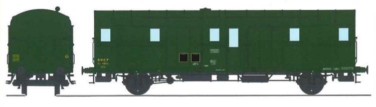 FOURGON OCEM 32 N°49802 SUD OUEST SNCF - SANS FEUX DE FIN DE CONVOI