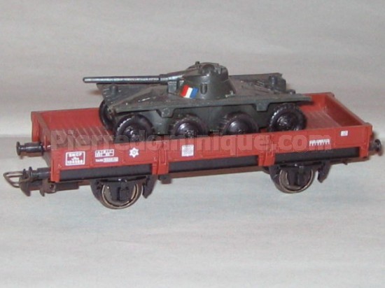 WAGON PLAT Jho 104568 SNCF BRUN, 1 E.B.R. - NEUF SOUS CELLOPHANE