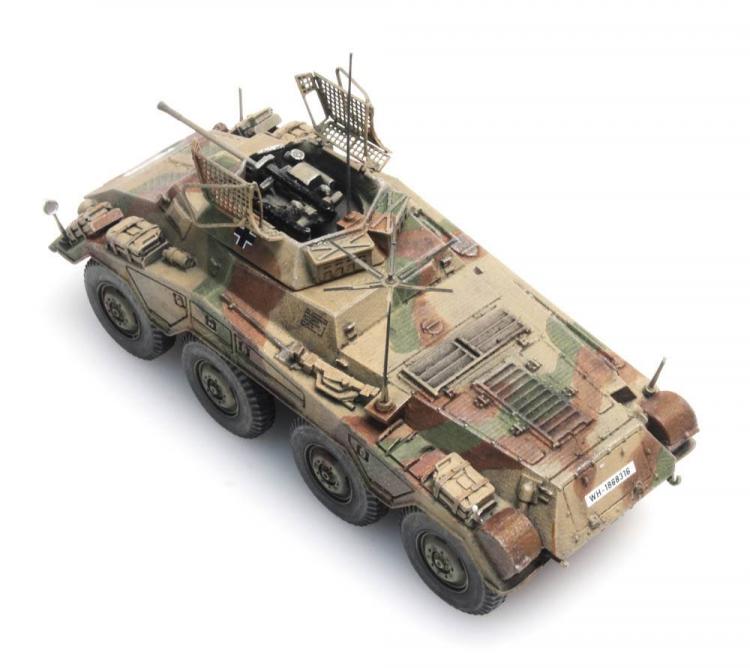 VEHICULE DE RECONNAISSANCE SdKfz 234/1 DE LA WEHRMACHT CAMOUFLAGE BEIGE VERT ROUILLE