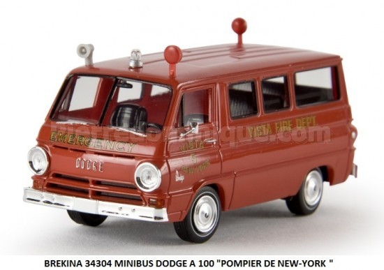 *PROMOS* -  MINIBUS DODGE A 100 ''POMPIER DE NEW-YORK''
