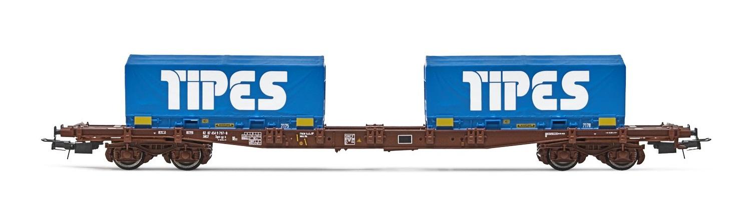 Wagon Porte-conteneurs Jouef HJ6278 – S70 FB SNCF Ep. IV HO 1/87 (neuf)