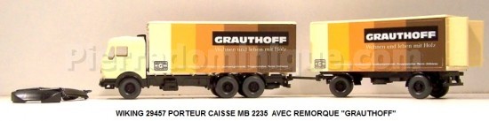 PORTEUR CAISSE MB 2235 AVEC REMORQUE "GRAUTHOFF"