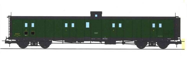 FOURGON A BOGIE ex-PLM N°24583 SNCF - SANS FEUX DE FIN DE CONVOI