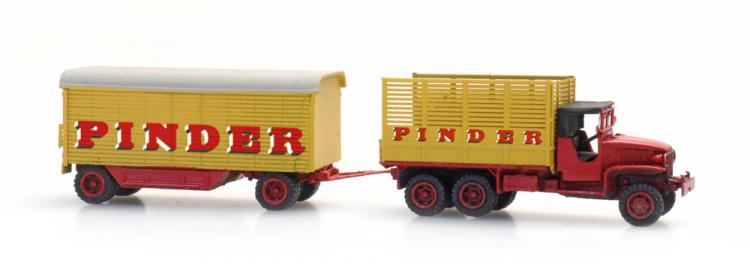 PORTEUR GMC 353 AVEC REMORQUE CIRQUE PINDER