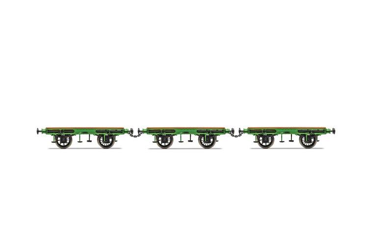 SET DE 3 WAGONS PLATS STEPHENSONS ROCKET L ET MR