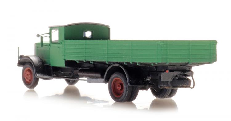 PORTEUR BENNE HANSA LLOYD MERKUR VERT CHASSI NOIR ECHELLE N