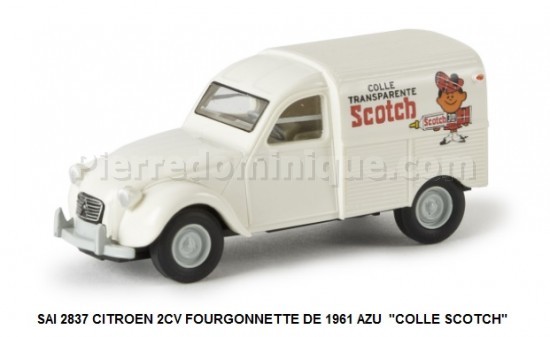 CITROEN 2CV FOURGONNETTE DE 1961 AZU  ''COLLE SCOTCH'' (F)