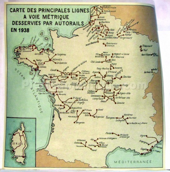 CARTE VOIES AUTORAIL + PLAQUE LOTO-RAIL