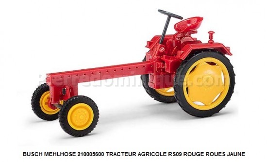 TRACTEUR AGRICOLE RS09 ROUGE ROUES JAUNE
