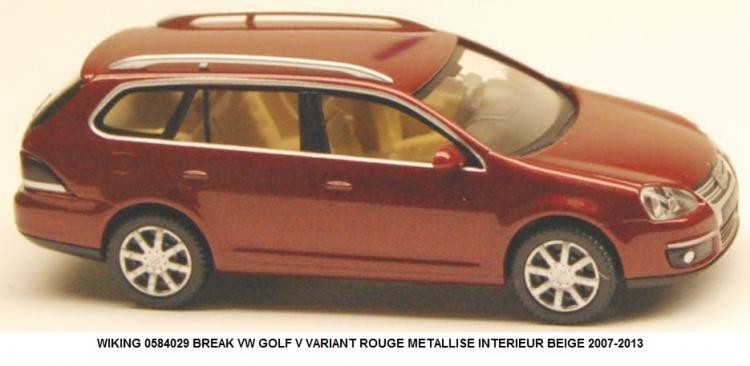 BREAK VW GOLF V VARIANT ROUGE METALLISE INTERIEUR BEIGE 2007-2013