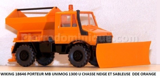 MB UNIMOG 1300 U CHASSE NEIGE ET SALEUSE DE LA DDE ORANGE