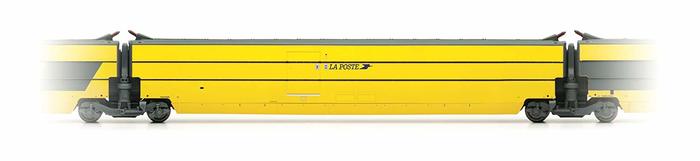 RAME TGV LA POSTE 4 ELEMENTS + 6 VOITURES INTERMEDIAIRES SNCF