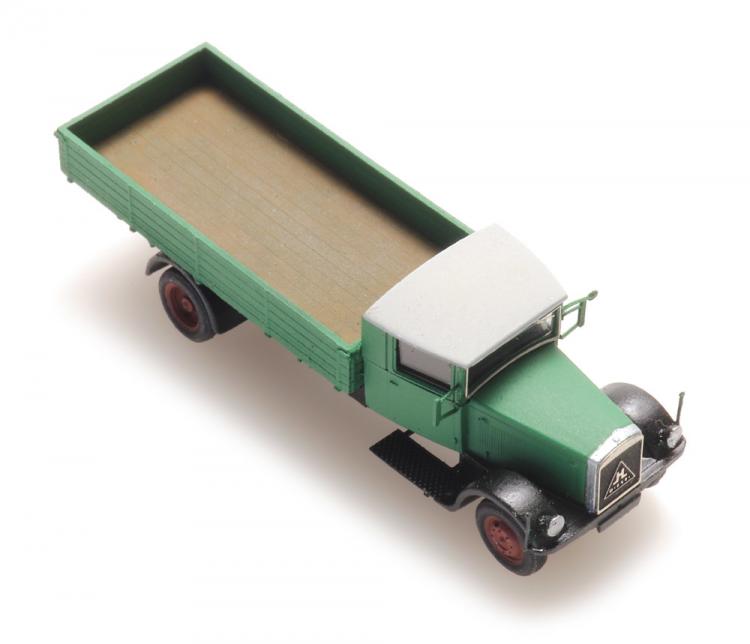 PORTEUR BENNE HANSA LLOYD MERKUR VERT CHASSI NOIR ECHELLE N