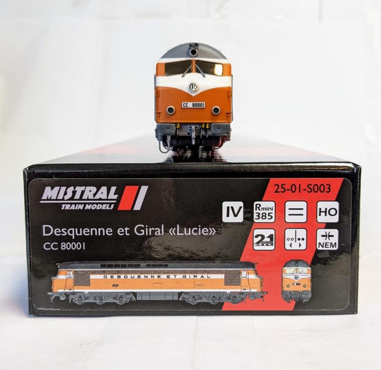 LOCOMOTIVE DIESEL BELPHEGOR CC 80001 DESQUENNE ET GIRAL ORANGE BLANC TOIT NOIR