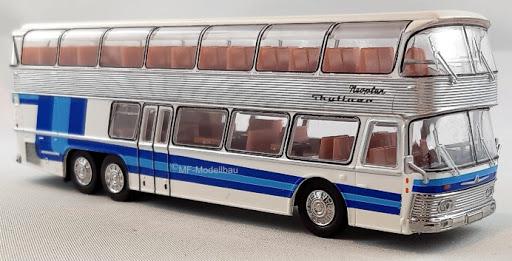 AUTOCAR NEOPLAN NH22 SKYLINER DOUBLE ETAGES GRIS ET BLEU