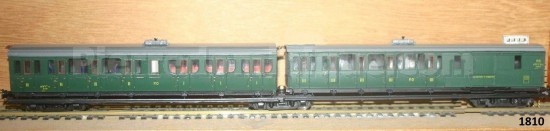 KIT VOITURES ARTICULEES DU PO (2 voitures sur 3 bogies) P.O 1e/2e/3e cl./fourgon A3B4C5D