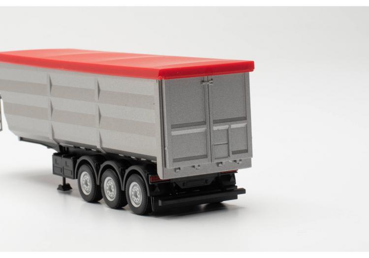 REMORQUE BENNE EN ACIER KEMPF ARGENT BACHE ROUGE