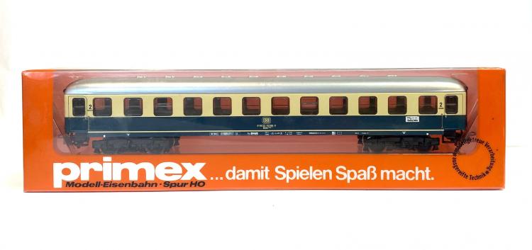 RAME DE 6 VOITURES VOYAGEURS DONT 1 FOURGON A BAGAGES BLEU TURQUOISE DB