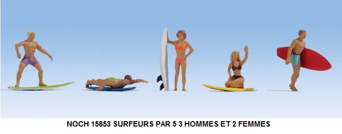 SURFEURS PAR 5 3 HOMMES ET 2 FEMMES