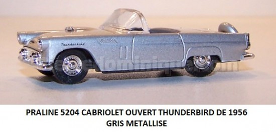 CABRIOLET OUVERT THUNDERBIRD DE 1956  GRIS METALLISE