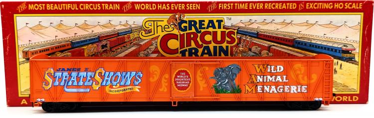 WAGON COUVERT ELEPHANT CAR STATE SHOWS - THE GREAT CIRCUS TRAIN - MANQUE LE TOIT