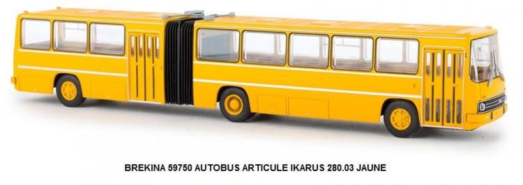 AUTOBUS ARTICULE IKARUS 280.03 JAUNE