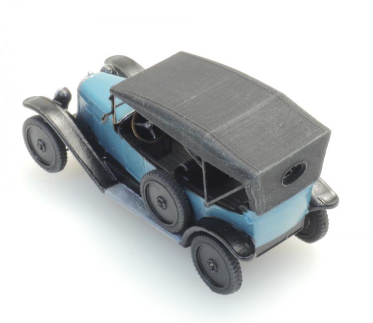 CITROEN TYPE A BLEU CAPOTE FERME NOIRE