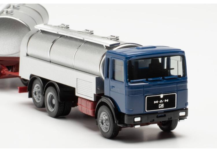 CAMION MAN F8 CITERNE AVEC REMORQUE CABINE COURTE TRANSPORT DU LAIT