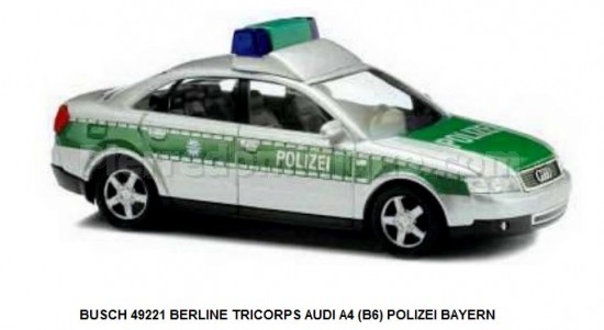 BERLINE TRICORPS AUDI A4 (B6) POLIZEI ''BAYERN''(POLICE DE LA BAVIÈRE)