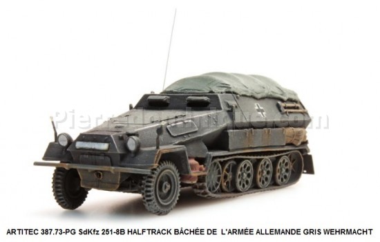 SdKfz 251-8B HALFTRACK BCHÉE DE L'ARMÉE ALLEMANDE GRIS WEHRMATCH