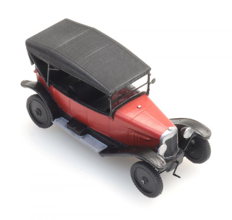 CITROEN TYPE A ROUGE CAPOTE FERME NOIRE