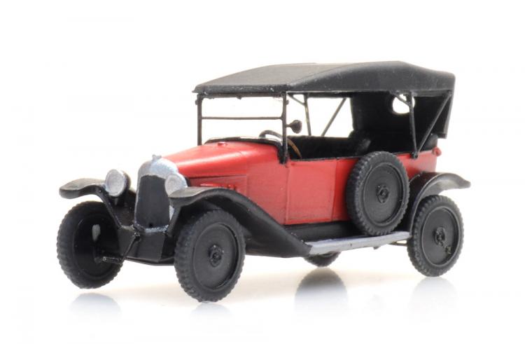 CITROEN TYPE A ROUGE CAPOTE FERME NOIRE