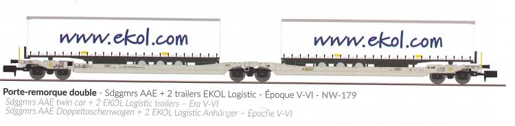 *PROMOS* - DOUBLE WAGON KANGOUROU AAE + 2 SEMI REMORQUES EKOL LOGISTIC