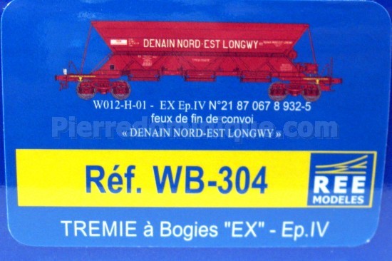 WAGON TREMIE EX T1 Ep.IV “DENAIN NORD EST LONGWY” AVEC FEUX FIN DE CONVOI