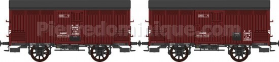 COFFRET 2 WAGONS PRIMEURS EP II PLM