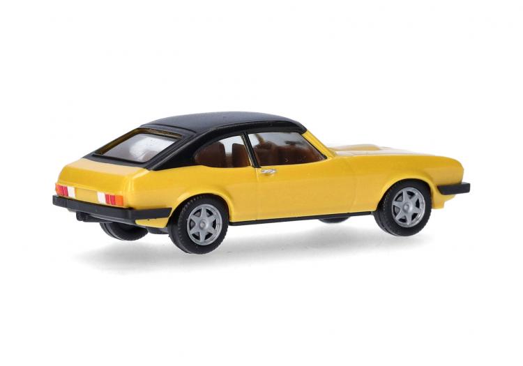 COUPE FORD CAPRI MKII JAUNE DAYTONA TOIT VINYL NOIR 1974-78
